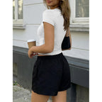Trendy Queen Women'S Short Sleeve Crewneck Slim Fit Stretchy Crop T-Shirts 2026