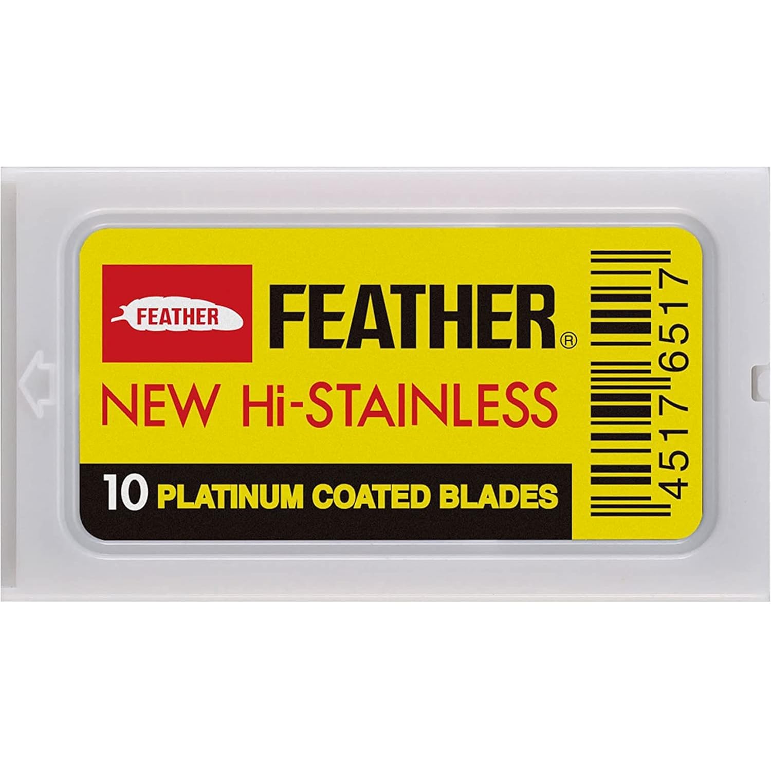 Feather Double Edge Safety Razor Blades - (50 Count) - Platinum Coated Hi-Stainless Steel Razor Blades - Fits Most Safety Razors - Super Sharp for Close Shaves - Japanese Quality