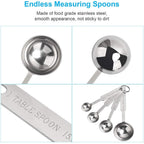 5Pcs Measuring Spoons Set, Include 1/8,1/4,1/2,1 Tsp, And 1Tbsp Cup | Measuring Spoons Set,Includes 1/8 Tsp,1/4 Tsp,1/2 Tsp,1 Tsp,1 Tbsp,Stainless Steel Measuring Cups, Teaspoon For Measure