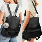 Women Backpack Purse Nylon Anti-Theft Fashion Casual Lightweight Travel Shoulder Bag
