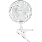 Hurricane Classic Clip Fan With Tilt, 2 Speeds, White, 6In | Portable Mini Desk Table Fan For Home, Office Or Travel