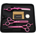 Rococo Professional 5.5 Inch Pink Salon Hair Cutting Scissors And Hair Thinning Shears With Razor For Female Hairdresser(Pink)
