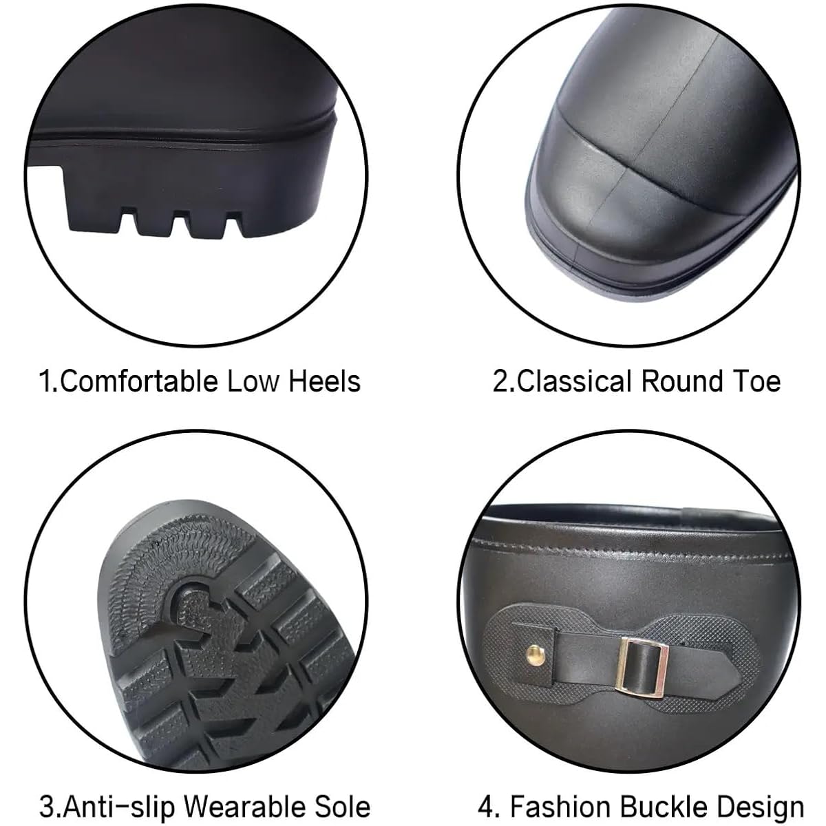 Women'S Mid Calf Rain Boots Waterproof Fashion Garden Shoes Anti-Slipping Rainboots For Women Comfortable Insole Light Rain Shoes