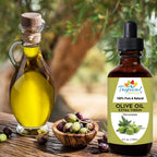 Tropical Holistic Extra Virgin Organic Olive Oil 4 Oz - Cold Pressed Unrefined - Use For Face, Skin, Hair, Dry Scalp, Massage