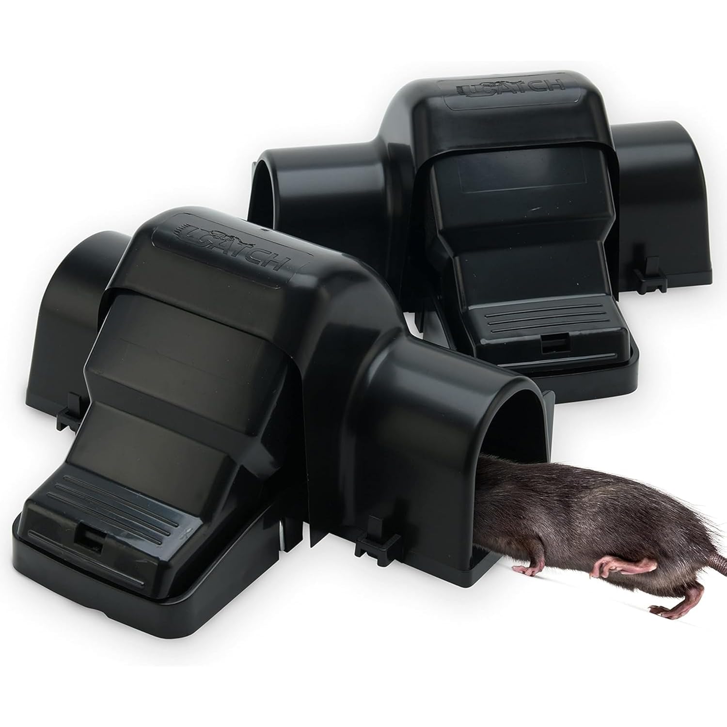 Rat Traps Indoor And Outdoor - Dual-Entry Large Rat Trap Outdoor And Indoor For Home, Garden And Restaurant With 99.9% Trap Rate | Easy To Use Rodent Traps With Safe Hands Free Design - Ucatch