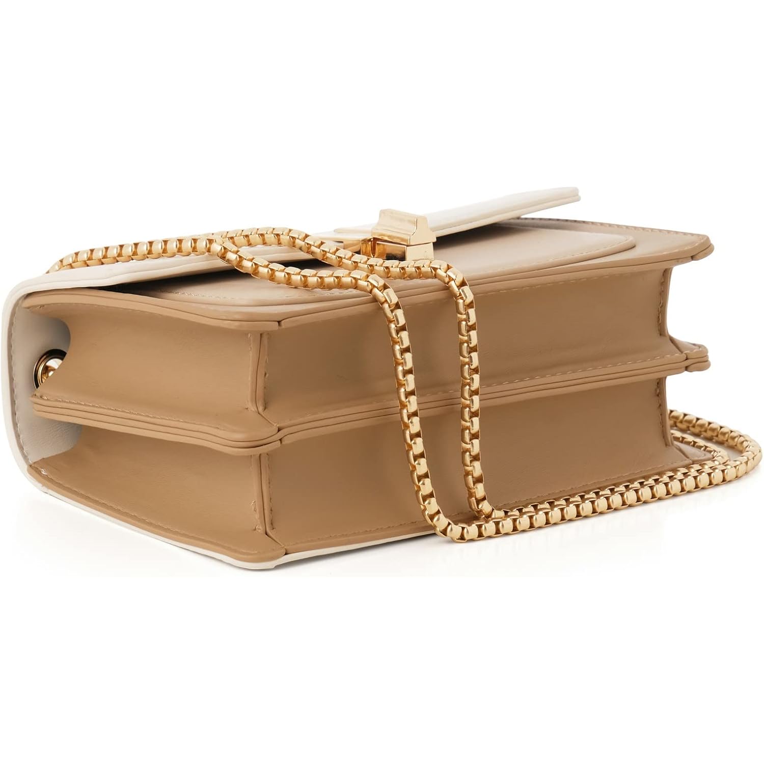 Color-Block Crossbody Bags for Women Leather Cross Body Purses Cute Designer Handbags Shoulder Bag Medium Size