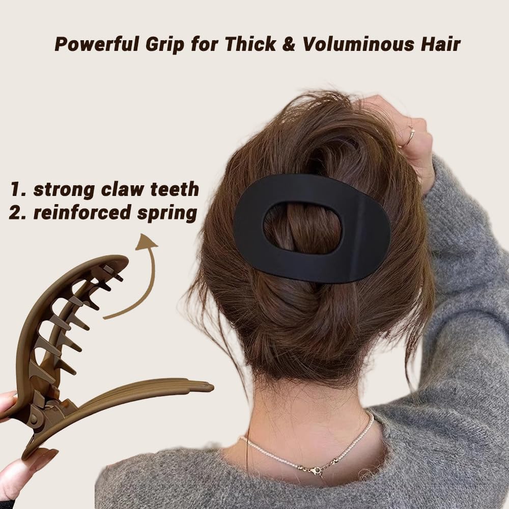 Duckbill Hair Clips for Women, Simple Elegant flat hair clips for Thick Thin Long Short Hairs (6Pcs,Mix-A)