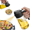 2 In 1 Oil Sprayer, Oil Sprayer For Kitchen Cooking, 470Ml Oil Spray Bottle For Home