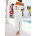 Merokeety Women'S Summer Off The Shoulder Maxi Dress 2026 Bodycon Wedding Guest Cocktail Formal Party Long Dresses
