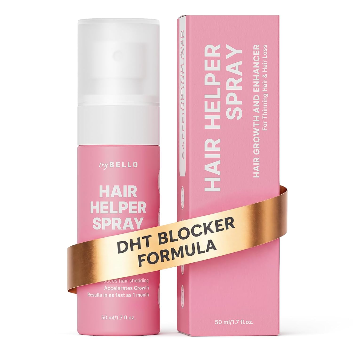 Hair Helper Spray | Dht Blocker Hair Growth Serum With Biotin, Castor Oil & Caffeine | Topical For Thicker, Fuller Strands | Anti Thinning, Vegan, Cruelty-Free Formula