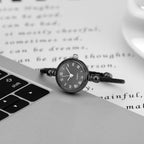Top Plaza Womens Fashion Analog Quartz Bangle Cuff Wrist Bracelet Watch Elegant Stainless Steel Wire Band Arabic Numerals Dress Watches