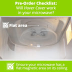 Hover Cover Magnetic Microwave Splatter Cover, Clear Microwave Cover For Food - Vented & Magnetic, 12-Inch, Food Grade Plate Cover, Bpa Free - Black