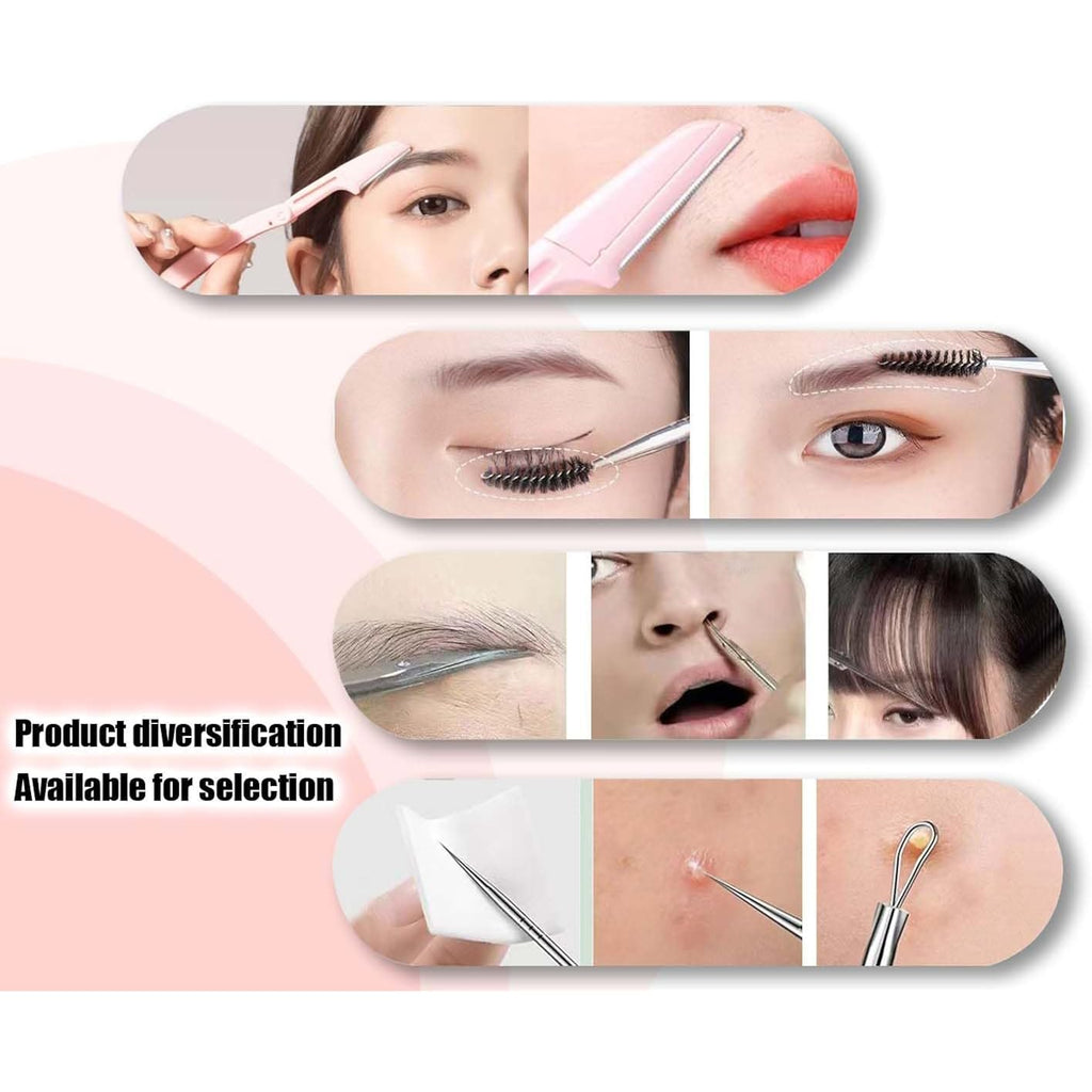 Tweezers Kit Tweezer for Women Facial Hair Removal Tweezers Professional Tweezers Set Eyebrow Tweezer, [9+1 PCS] Professional Stainless Steel Eyebrow for Women &Men,Black Beauty Sets