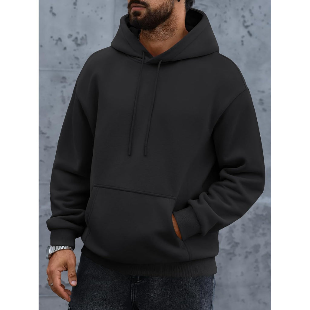Efan Mens Oversized Hoodies Fall Sweatshirt Winter Fleece Hooded Collar Drawstring Pullover With Pockets