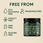 Organic Tea Tree Foot Balm for Dry Cracked Feet & Heels - Intensive Callus Remover & Foot Repair Cream with Shea Butter - Moisturizer for Rough Hard Skin & Cracked Heel Treatment for Men & Women