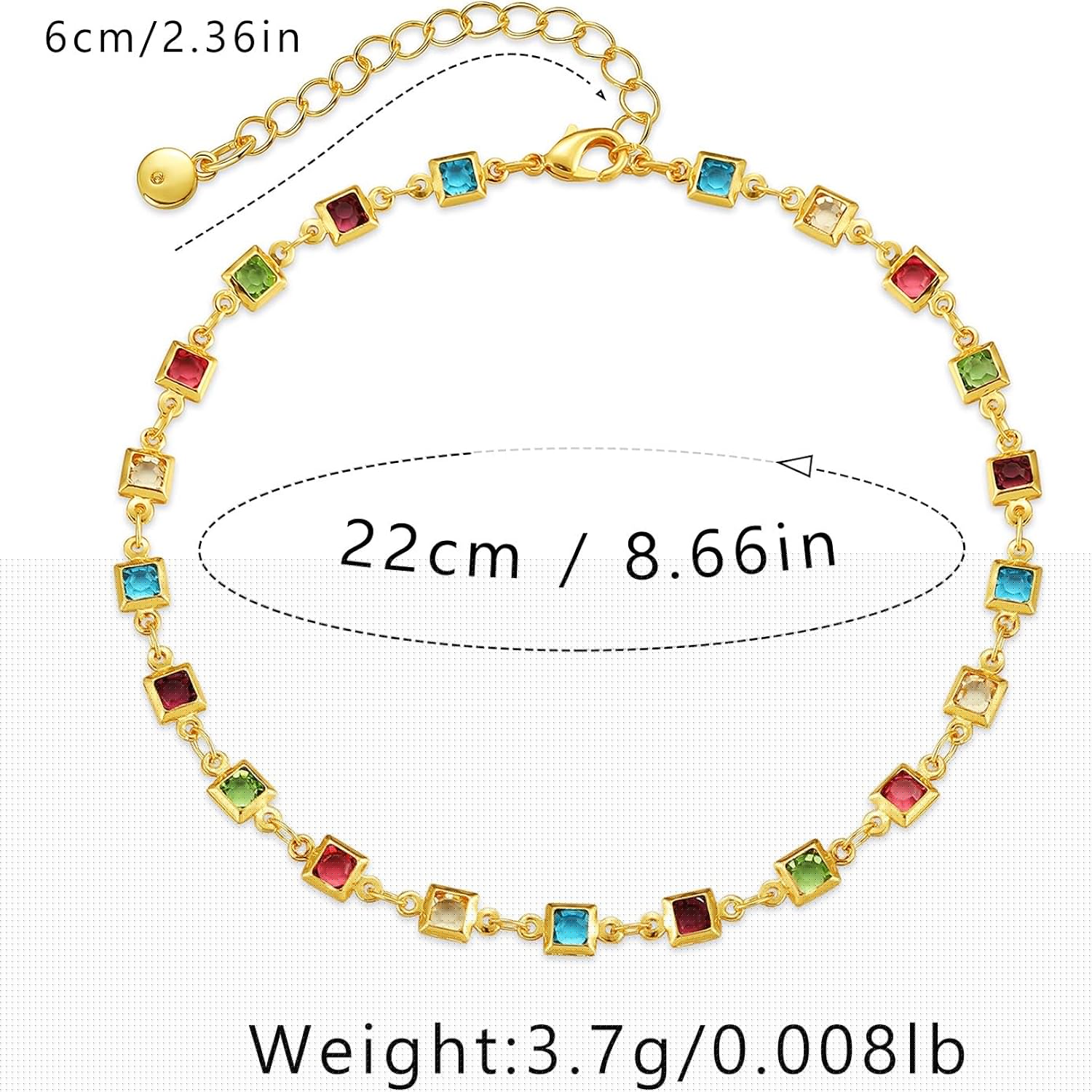 Yumikoo 18k Gold Plated Anklet Ankle Bracelets for Women
