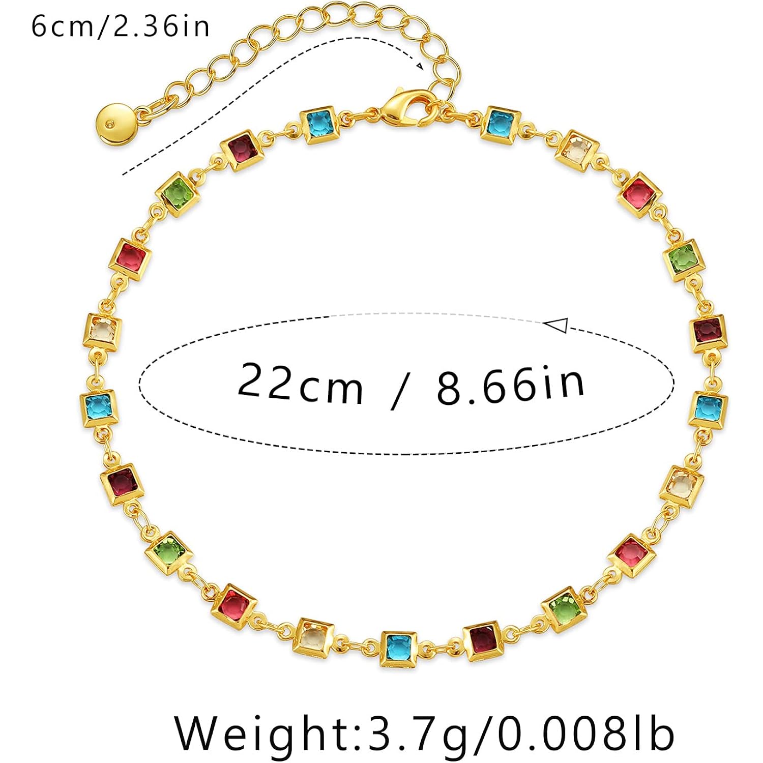 Yumikoo 18k Gold Plated Anklet Ankle Bracelets for Women