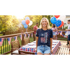 Womens 4th of July Shirt USA Flag Crop Tank Tops Patriotic Sleeveless Independence Day Graphic Tee
