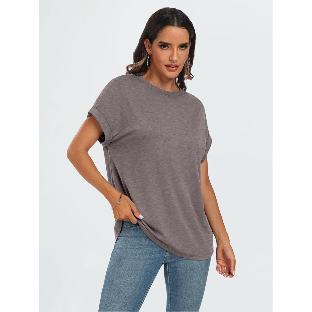 Automet Women'S Oversized Short Sleeve T Shirts Casual Summer Everyday Tops