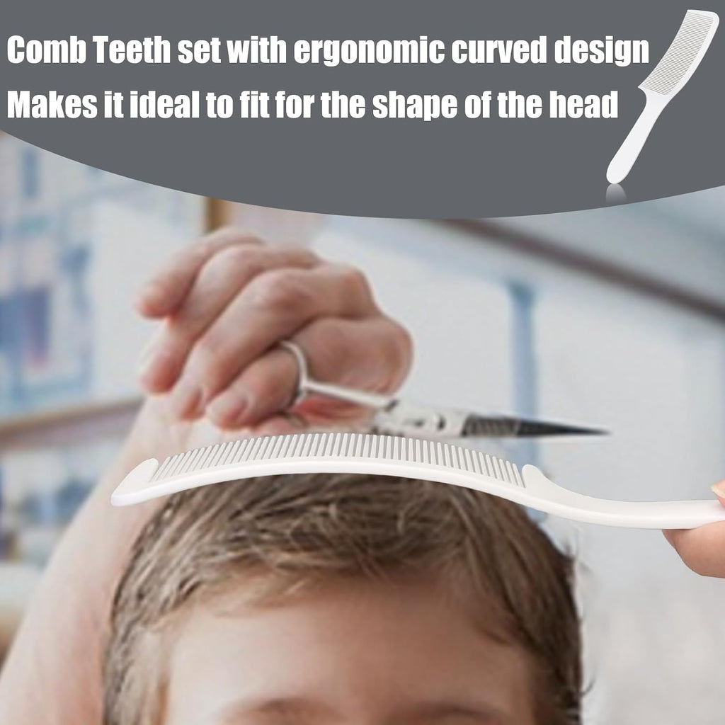 Fade Hair Trimming Guide For Men Haircut, Adjustable Silicone Curved Haircut Band, Curved Positioning Comb And Flat Top Comb For Home Diy Haircuts, Self Haircut Kit Guide Salon Styling Tools