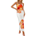Zesica Women'S Summer Bodycon Maxi Dresses 2026 Sexy Floral Spaghetti Strap Sleeveless Boho Beach Vacaton Long Dresses