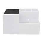 Milageto Hairdressing Scissors Holder, Hairdressing Tool Storage, Professional Combs Brush Haircut Tool Holder Salon Organizer, White