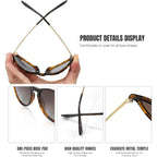 CHBP Polarized Sunglasses for Women Men - Trendy 2026 Vintage Classic Retro Round Mirrored Lens Designer Style 1-a Leopard Frame Brown Lens