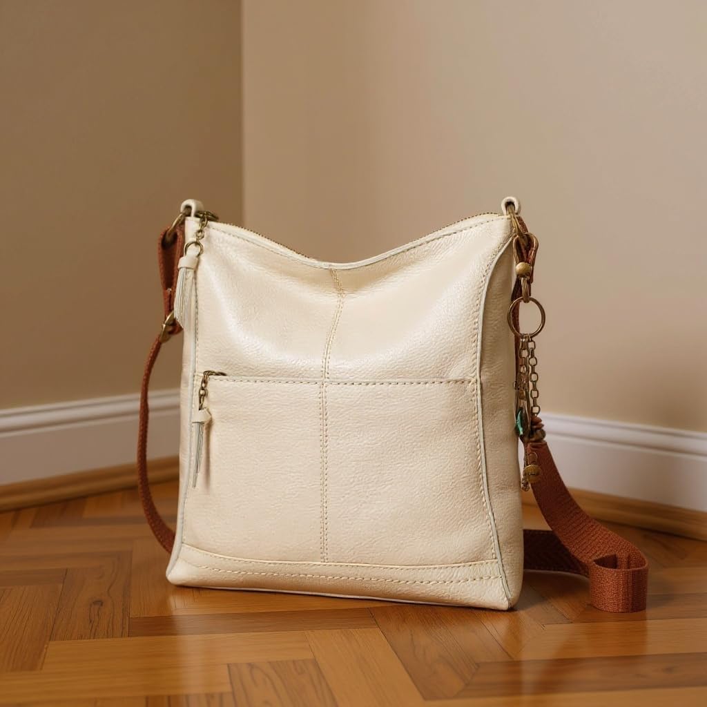 The Sak Lucia Leather Crossbody Purse - Premium Leather Women'S Handbag For Everyday & Travel - Cross Body Bag With Zipper