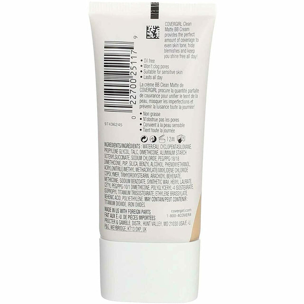 Covergirl Oil-Free Matte Cream Foundation, Fair, 1 Oz