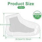 Plastic Foot Covers for Feet - 100pcs Pedicure Liners Disposable Clear Plastic Socks Disposable Foot Covers for Paraffin Bath, Pedicure, Spa, Shoes