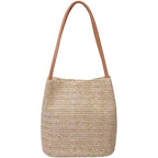 Aphoraeny Straw Beach Bag Buckets Totes Handbag Shoulder Tote Bag Straw Purse Summer Purse Women Summer Handbag