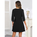 Oten Women'S 2026 Flutter Sleeve Cocktail Dress Crew Neck Chiffon Formal Wedding Guest Party Short Dresses