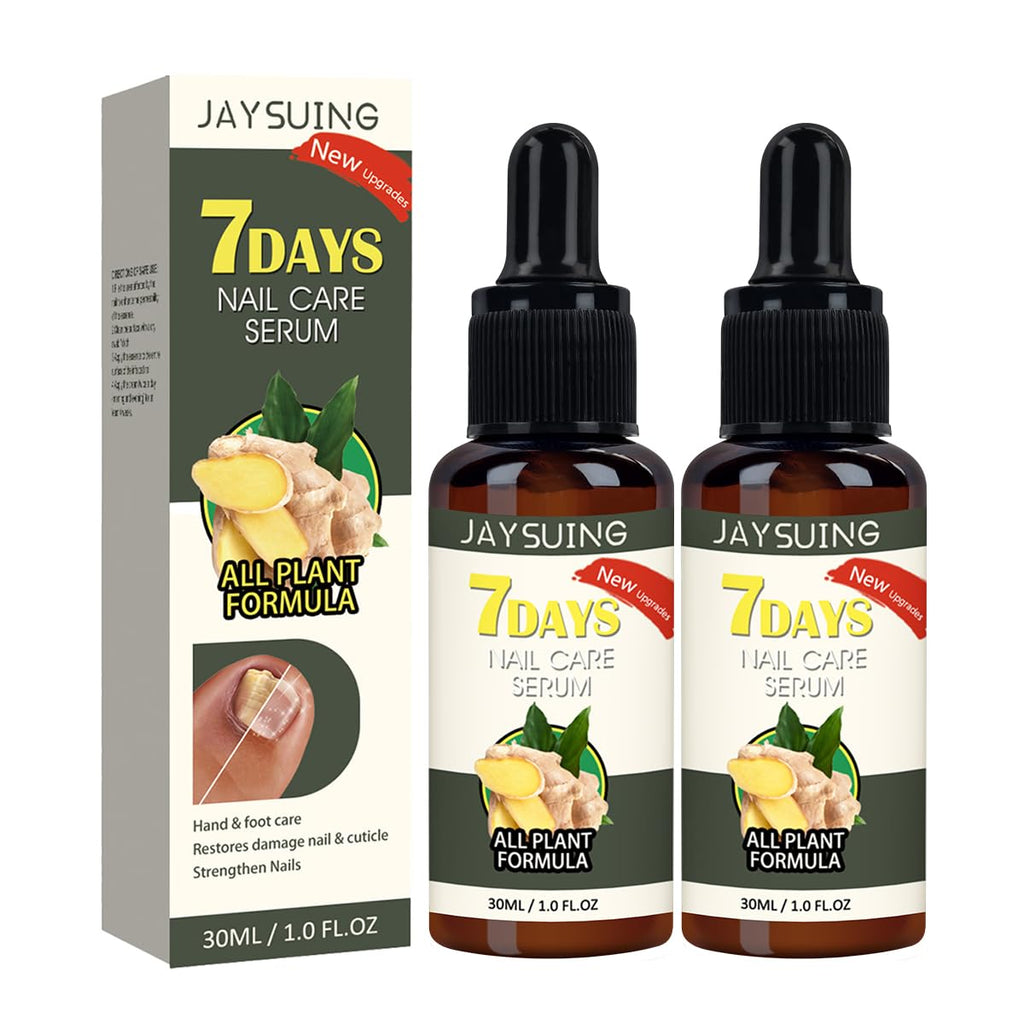 2PCS Ginger Nail Serum Solution, Ginger Cuticle Care Oil for Nails
