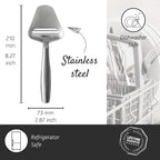 Boska Stainless Steel Cheese Slicer - Copenhagen For All Types Of Cheese - Multi-Functional Cheese Slicer - Handheld Slicer - Silver Non-Stick - Dishwasher Safe - For Kitchen Cooking