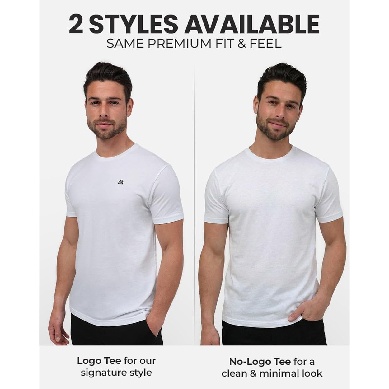 Into The Am Mens T Shirts Soft Cotton Blend Crew Neck Tee S - 4Xl Athletic Fit Plain Casual T-Shirt For Men