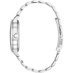 Citizen Women'S Eco-Drive Disney Princess Cinderella Crystal Watch And Pin Gift Set In Silver Stainless Steel Watch, Blue Dial (Model: Fe7041-51W)