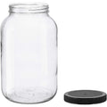 North Mountain Supply 1 Gallon Glass Jar Wide Mouth with Black Plastic Lid - USDA, BPA-Free, Made in the USA - for Fermenting, Storing, Canning, and Much More!