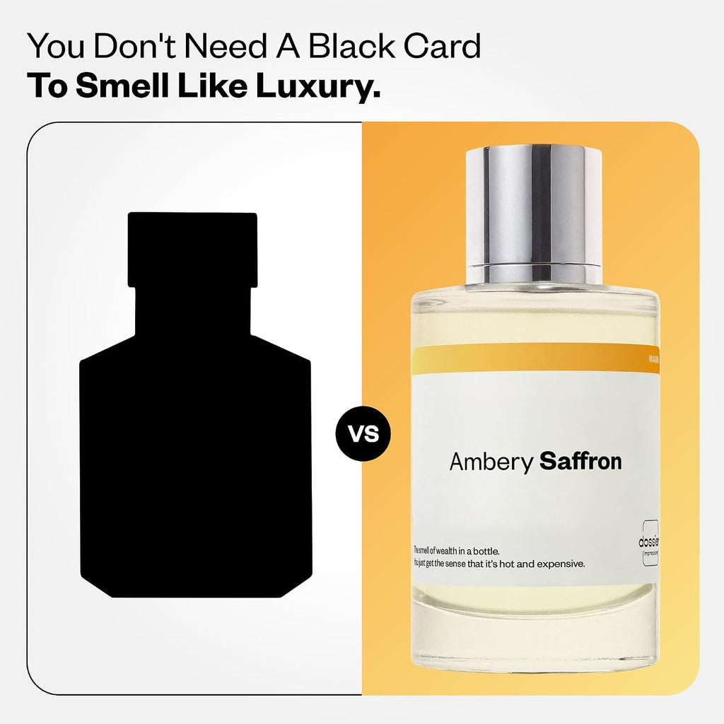 Dossier - Ambery Saffron - Inspired By Baccarat Rouge 540 - Eau De Parfum - Long-Lasting Fragrance - Unisex - 3.4 Fl Oz (100Ml)