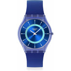 Swatch Skin Classic Biosourced Unisex Watch Casual Polymer Blue Quartz Waterproof Jammy Grape Dream