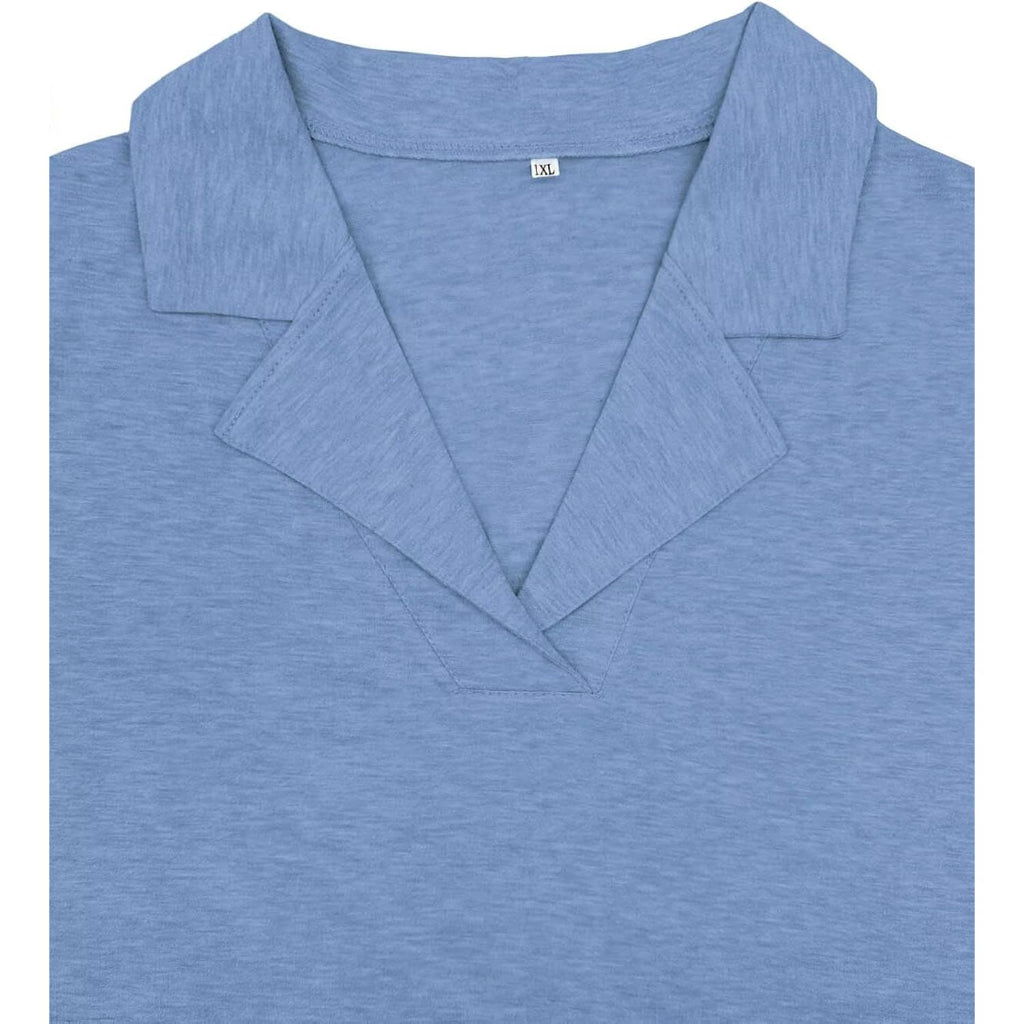 Plus Size Polo Shirts for Women V Neck Collared Shirt Casual Short Sleeve Tops Summer Loose Fit Dressy Tunic Blouses