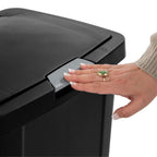 Sterilite 4 Pack Kitchen Trash Can - 13 Gallon Touchtop Wastebasket With Titanium Latch, Black