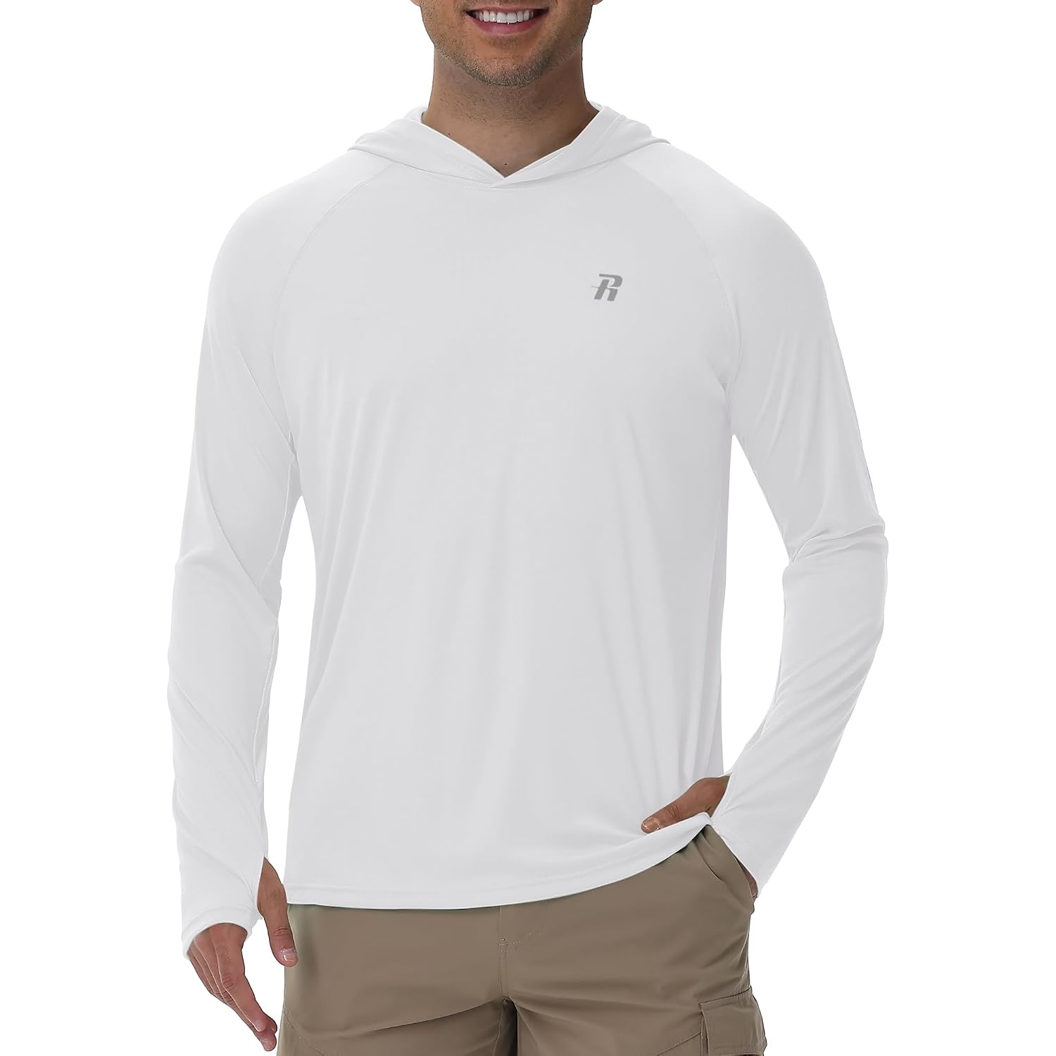 Runhit Upf 50+ Fishing Shirts For Men Long Sleeve Sun Protection Hoodie Lightweight Outdoor Workout Hiking Running Rash Guard