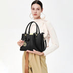 KKXIU 3 Zippered Compartments Purses and Handbags for Women Top Handle Satchel Shoulder Ladies Bags