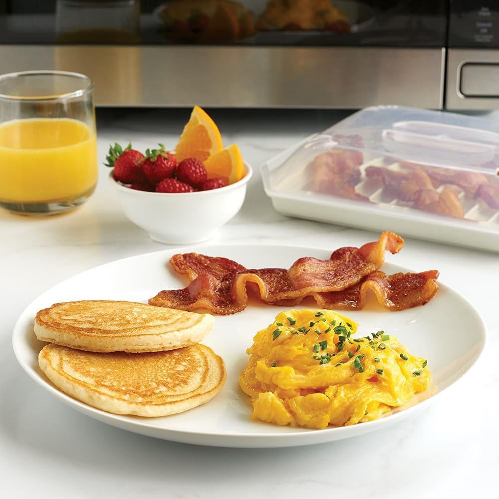 Nordic Ware Bacon Rack With Lid, 10.25X8X2 Inches