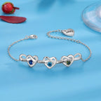 Nameinhea Personalized Name Birthstone Bracelet for Women – Mothers Bracelet with Birthstones, Mother's Day, Christmas, Birthday Gifts for Mom Grandma Wife