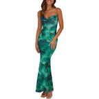 Prettygarden Women'S 2026 Summer Floral Spaghetti Strap Maxi Dress Stretch Sexy Bodycon Dress Backless Slip Long Dresses