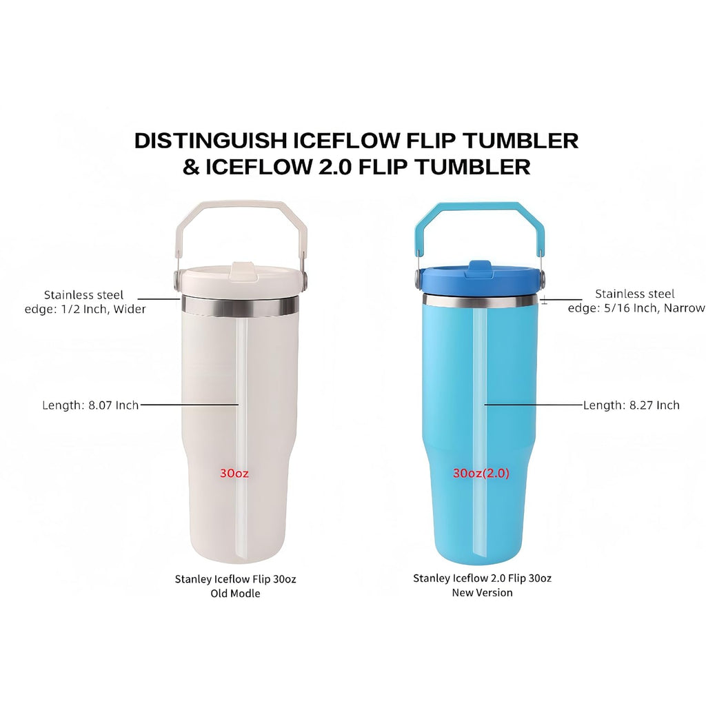 Replacement Straws - Only Compatible With 30 Oz & 64 Oz (Old Model) Stanley Iceflow Flip Straw Tumbler-Accessories Included 6 Straws,1 Cleaning Brush
