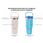 Replacement Straws - Only Compatible With 30 Oz & 64 Oz (Old Model) Stanley Iceflow Flip Straw Tumbler-Accessories Included 6 Straws,1 Cleaning Brush