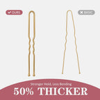 U Shaped Gold Hair Pins For Buns, 100 Pcs 2.8" Blonde Hair Pins For Women Hair Styling With Thick Hair