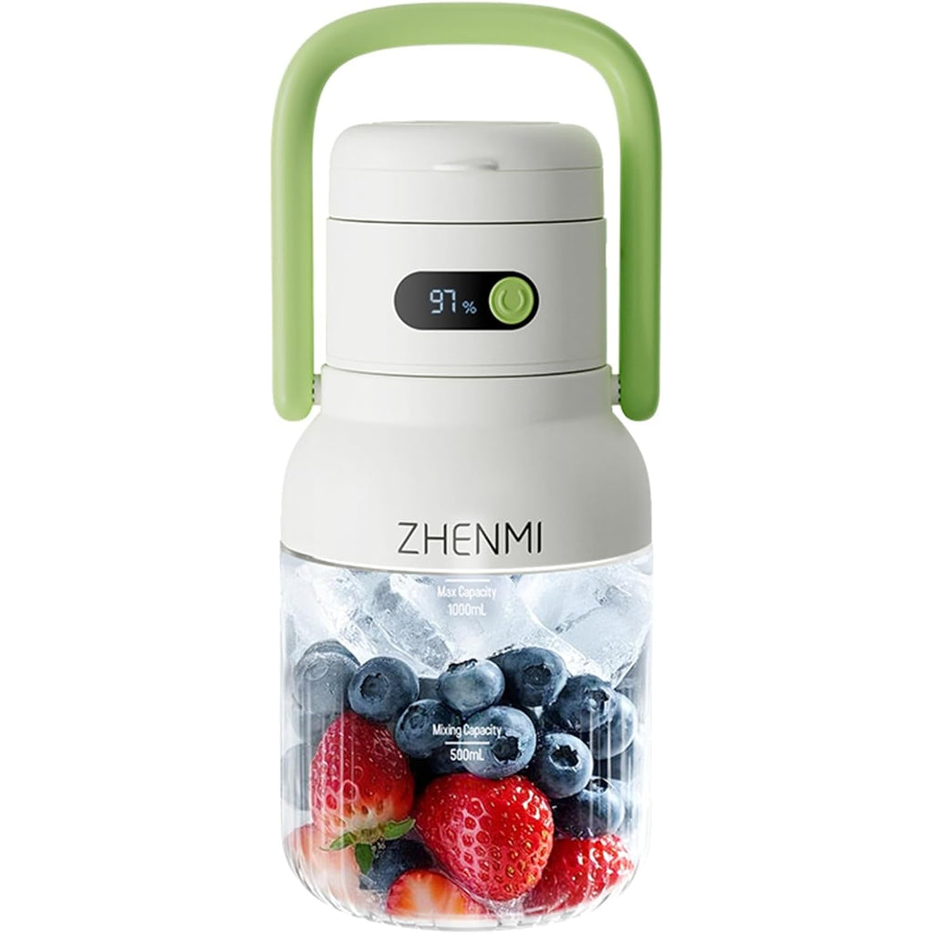 Portable Blender, Personal Blender for Smoothies & Shakes, Cordless, 33oz BPA-Free Vessel, 18000RPM Motor, Leakproof Lid with Sip Spout, USB-C Rechargeable, Easy-to-Clean Parts (Green)